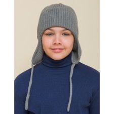 Children's hat, size 51-52, gray color