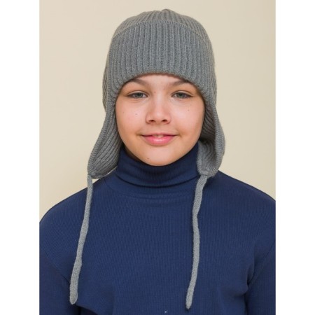 Children's hat, size 51-52, gray color