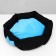 Lying "Princess", Gabardin, Plyush, 50 x 50 x 15 cm, black/blue
