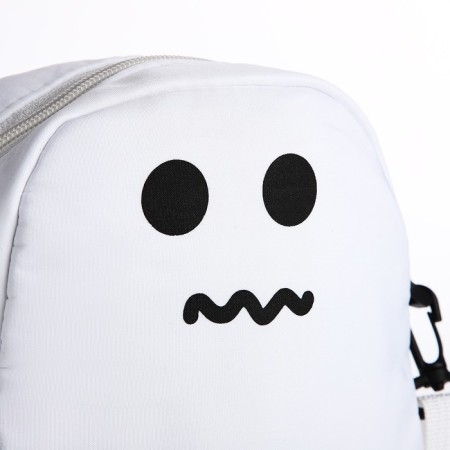 Youth bag with a zipper, white color-3