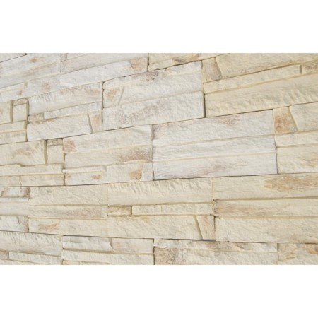 Gypsum tile "Rock" 0.5 sq.m. (26pcs in the set) beige, 200x96 mm