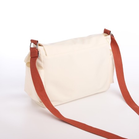 Youth bag on the valve, milk/brown color-3