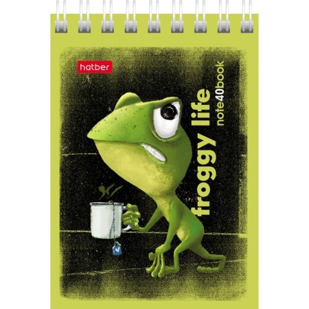 Notepad A7, 40 sheets on the crest "Frog Cyrus", covered Cardboard, OFSET block 65g/m2, mix-5