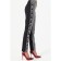 Female trousers, size 42, black color, white