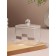 Organizer for cotton sticks, with a lid, 9 × 10 × 7 cm, transparent