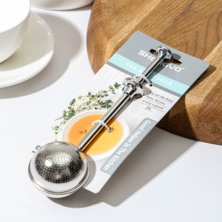 Sito for tea mechanical Vent, silver color-3