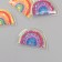 Shaker for the creativity of PVC "Rainbow" with glitter MIX 3x4.5 cm