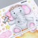 Sticker Plastic Interior Color "Elephant with Airplane" set 2 sheets 30x60 cm