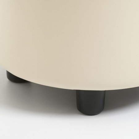 Puff "Yokki", eco -leather cream-2