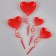 Set for decorating "heart", red color