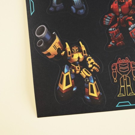 Paper stickers "Robots", 14 × 21 cm-1