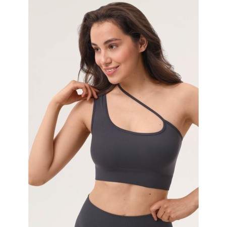 Female top on one shoulder Mirey Top One Shoulder, size 42-44, color graphite-2