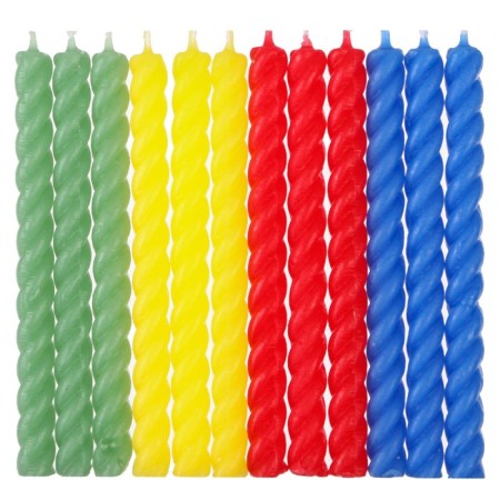 Set of candles for the cake "Happy Birthday", 12 pieces, blue tractor-4