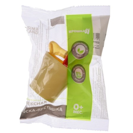 Orthodontic dummy nipple, latex, from 0 months, with a cap, color mix-7