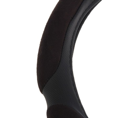 Braid on the steering wheel Nova Bright eco -leather, sponge, black, size m-1