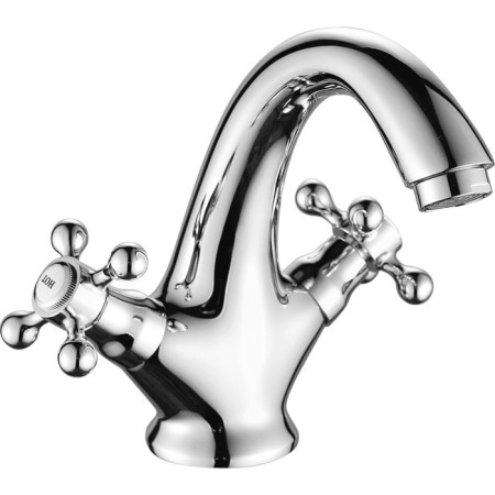 Fashun A1019 shell mixer, two -wound, with flexible eyeliner, brass, chrome