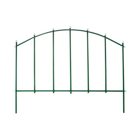 Decorative fence, 68 × 410 cm, 5 sections, metal, green, "vertical"-7