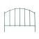 Decorative fence, 68 × 410 cm, 5 sections, metal, green, "vertical"
