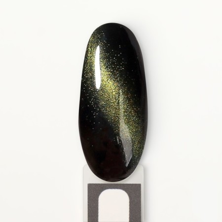 Gel nail polish, “cat`s eye”, 3 phase, 8ml, LED/UV, chameleon/green color (09)-13