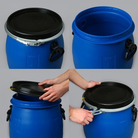 Food flash, 48 l, neck 26 cm, blue, open top-2