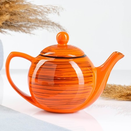 Ealegant kettle 1.2l / 14x16.5cm, orange strip