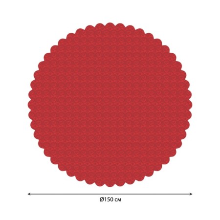 The tablecloth "Fat Hearts", Round, Saten, D = 150 cm-1