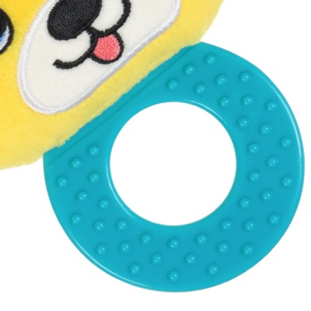 The rattle is soft with the teether "dog", I crush me-4