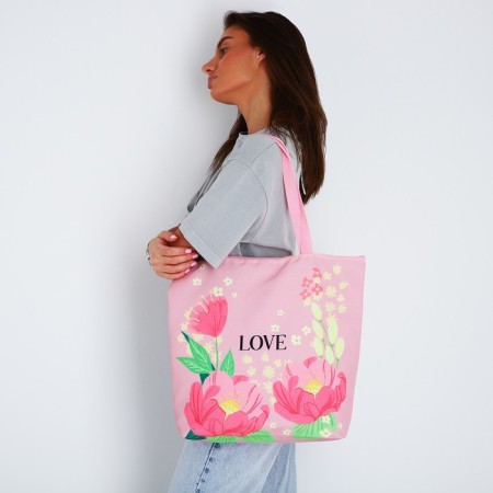 Shoper LOVE, on a zipper, 37x32x10cm-6