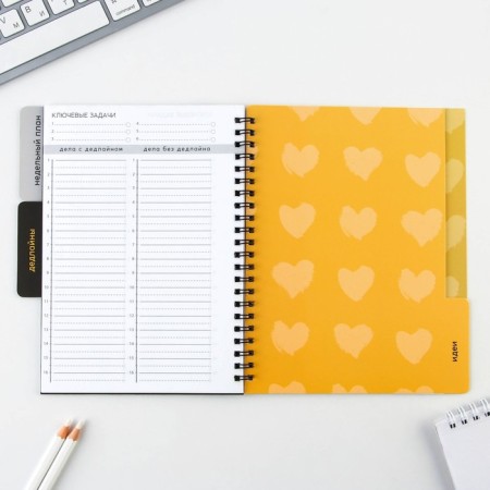 Planing with dividers "Project", soft cover, A5 format, 50 sheets-8