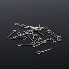 Pin with a loop cm-1075, 1.4 cm, (set 100 g, ± 1000 pcs), silver color