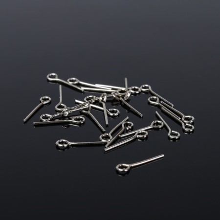 Pin with a loop cm-1075, 1.4 cm, (set 100 g, ± 1000 pcs), silver color