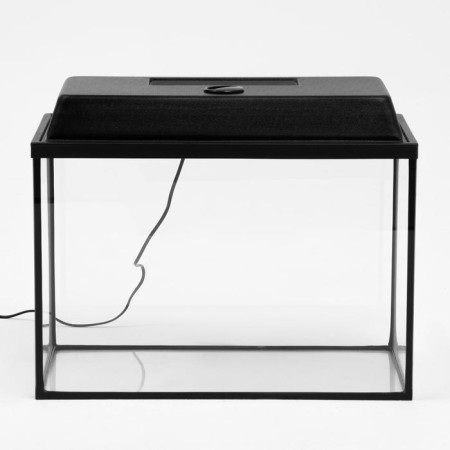 Aquarium "rectangular" with a lid, 50 liters, 51 x 27 x 35 cm, black-1