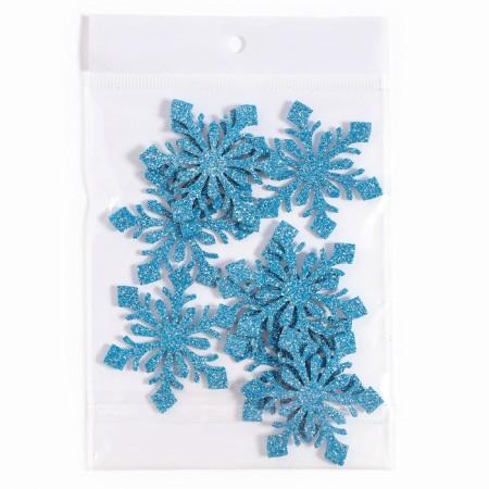 Decor "Snowflakes", set of 9 pcs., Blue color-4