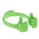 Luazon phone stand, in the form of hands, adjustable width, green
