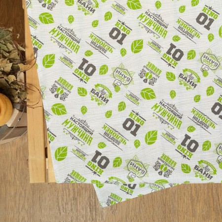 Bath sheet "Hero Bath" 150x180 cm, 100% HL, waffle leaf-1