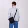 Male bag, guran tomp, artificial leather, black color