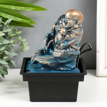 Fountain "Happy Hothee with Persian" Zelen-Bronzovaya 19.5x13.5x10 cm-3