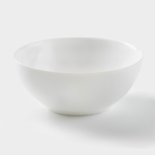 Luminarc diwali precious salad bowl, glass ceramic, 1 l, d = 18 cm, white color