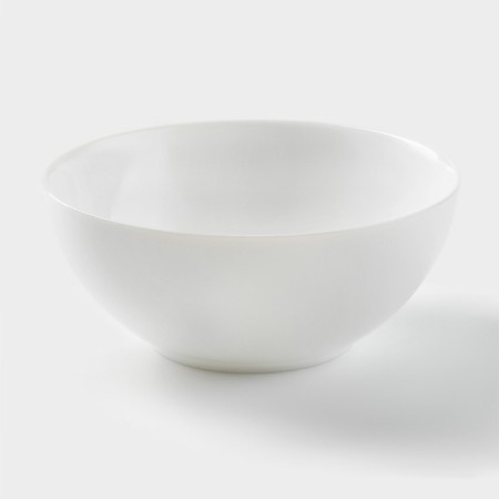 Luminarc diwali precious salad bowl, glass ceramic, 1 l, d = 18 cm, white color