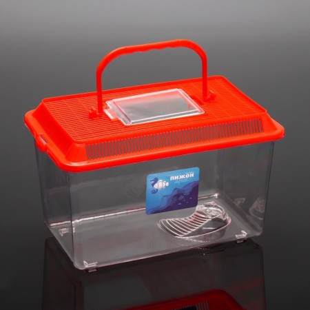 Carriage rectangular, 26.5 x 16.5 x 17 cm, red
