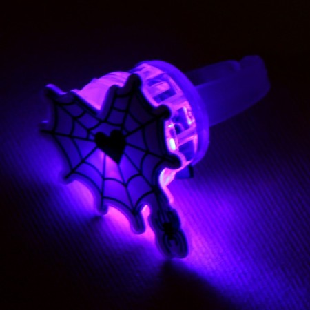 Children's ring with a spark on Halloween "Web", dimensionless.-2