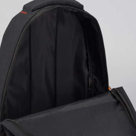 Male backpack on a zipper, 2 outer pockets, black color-4