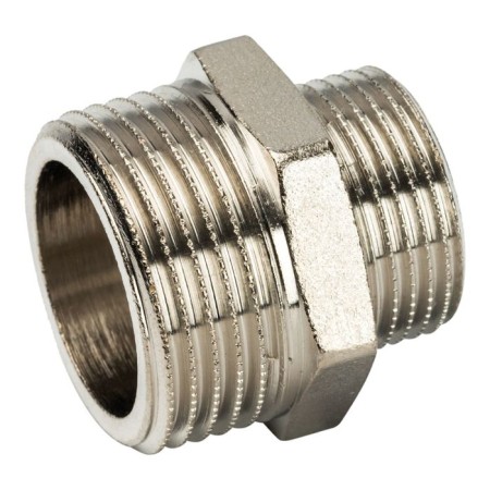 Nipple transition stout SFT-0004-000134, 1 "x 3/4", outer thread, nickel-plated brass-2