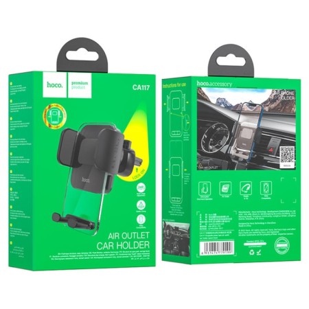 Hoco CA117 car holder, for 4.5-7 inches, black-5