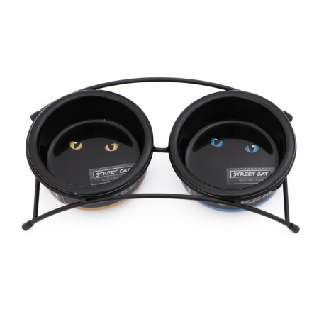 Ceramic bowls on a stand 2 x 250 ml-2