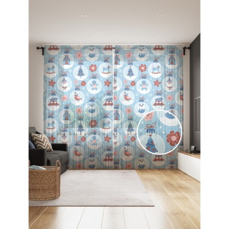 Photo "New Year's balls", size 145x265 cm, 2 pcs