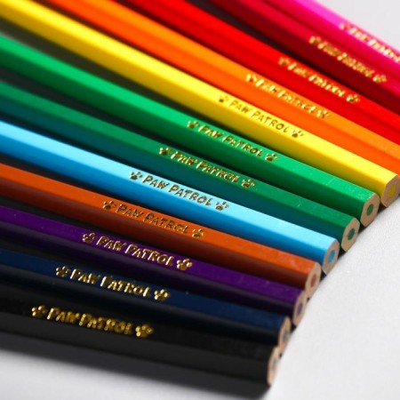Colored pencils, 18 colors, hexagonal, puppy patrol-2
