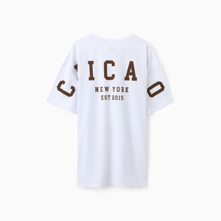 T-shirt female, white color, size One size (42-46)-4
