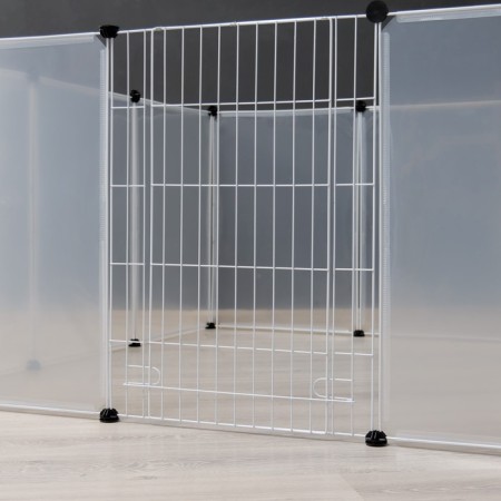 The aviary 12 sections is plastic, (link 50 x 70 cm), white-4