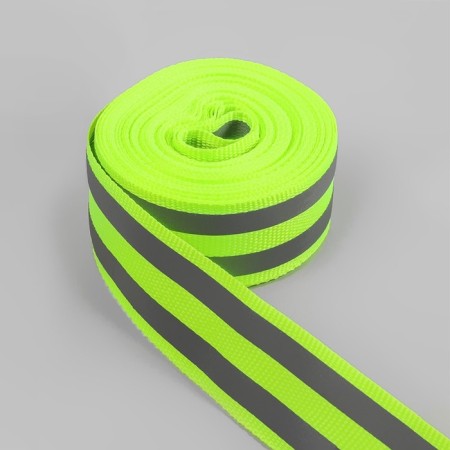 Reflective tape-strip, 20 mm, 5 ± 1 m, 2 stripes, linen color-2